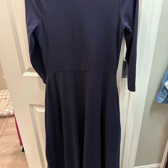 Pact Navy 3/4 Sleeve Midi Dress - Picture 7 of 7